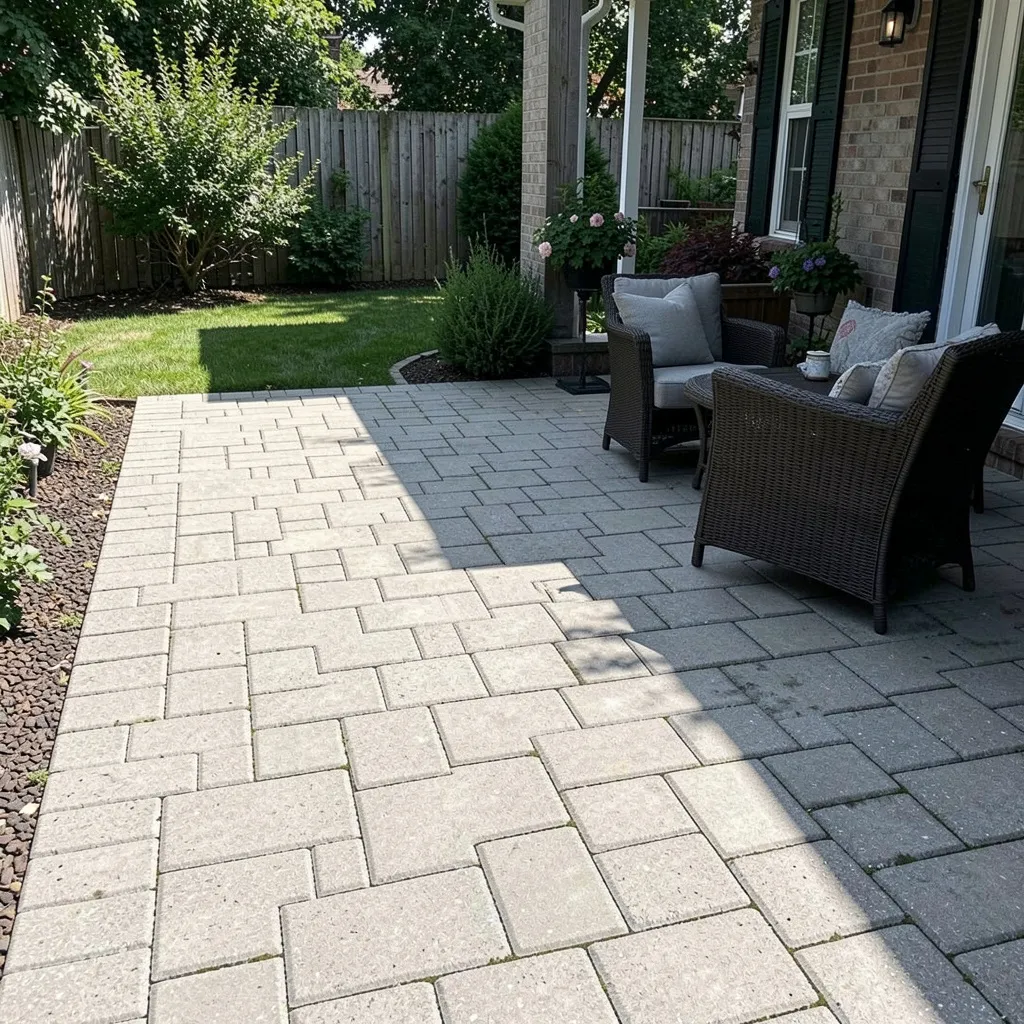 concrete paver patio 