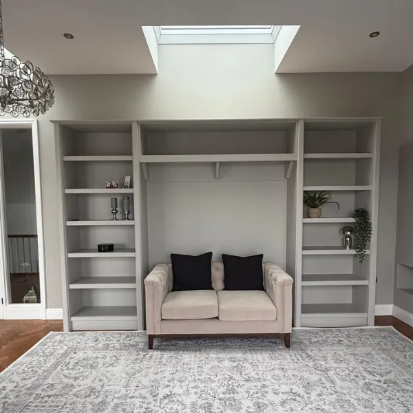 Built in shelving that we installed in a house in Blackwood