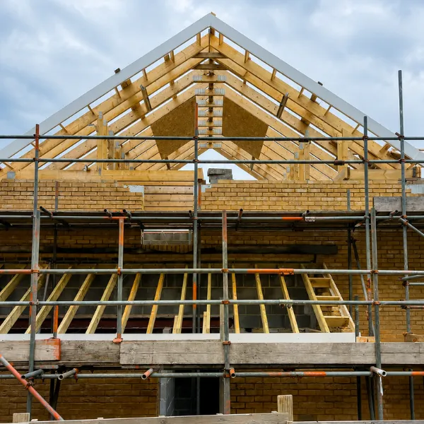 Roofing joists that our carpenters installed on a house in Blackwood