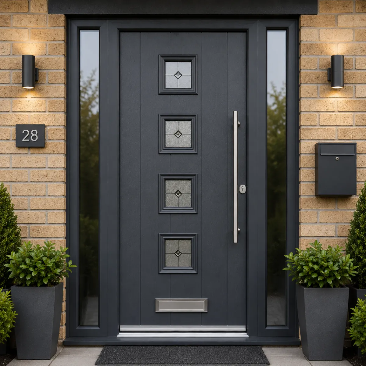 An anthracite door we fitted in Blackwood