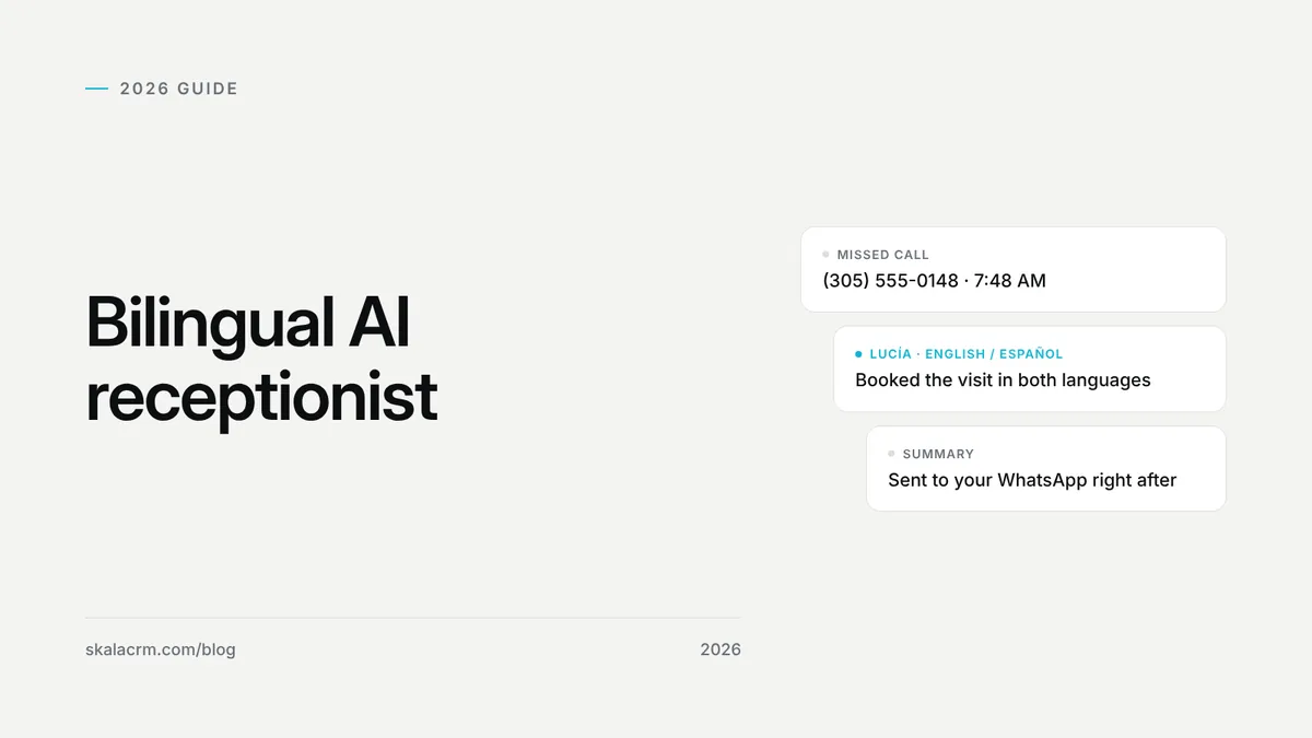 Bilingual AI receptionist that answers in English and Spanish and books the appointment