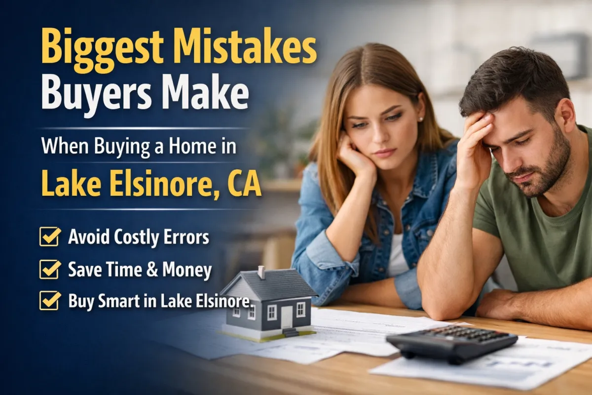 Biggest mistakes buyers make when buying a home in Lake Elsinore CA