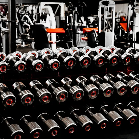 Dumb bell rack at Riverside Strength Agawam, MA
