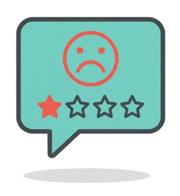 Avis Google non gérés, réputation en ligne négative et perte de conversions pour les commerces locaux.
