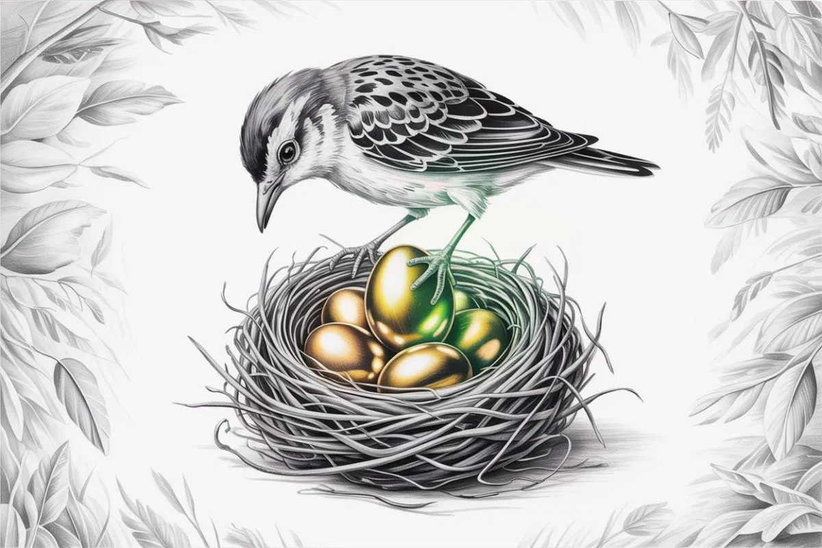 Us dollar bills being inserted into a piggy bank