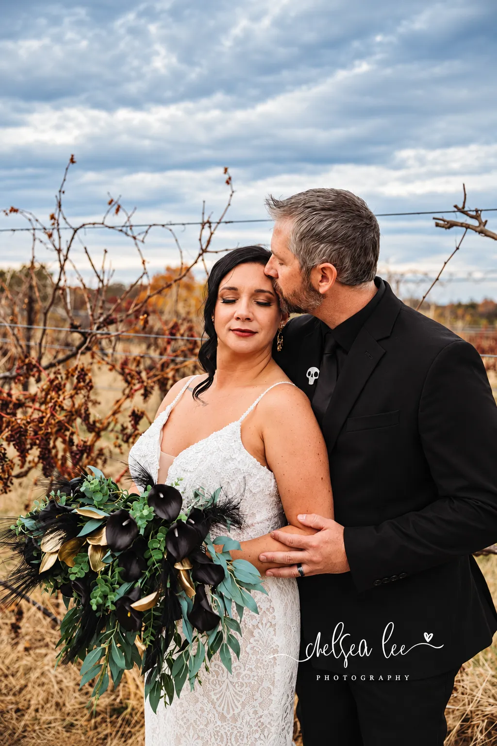 Romantic first dance under twinkling fairy lights in the open-air pavilion