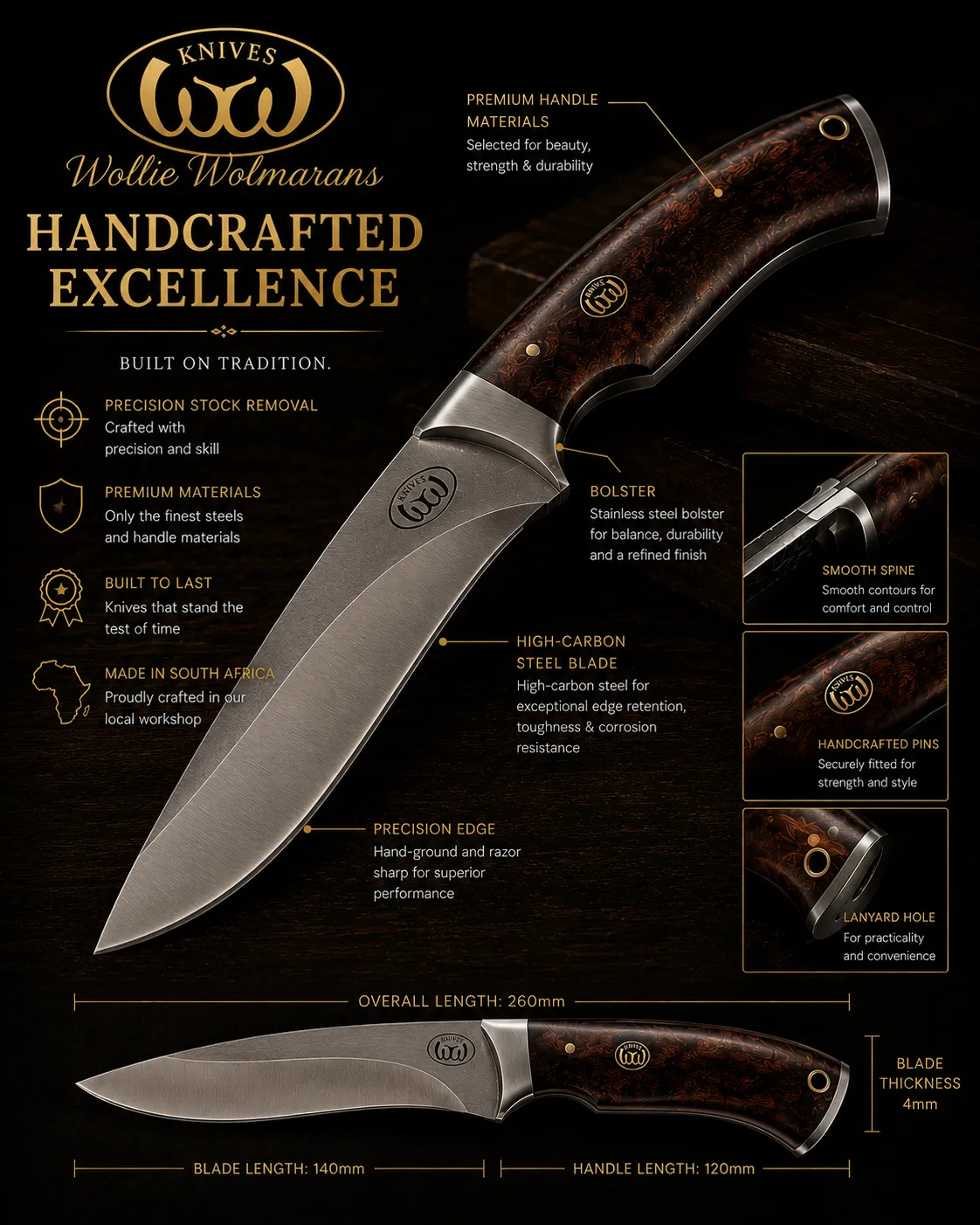 High contrast macro photography of raw high-performance knife steel