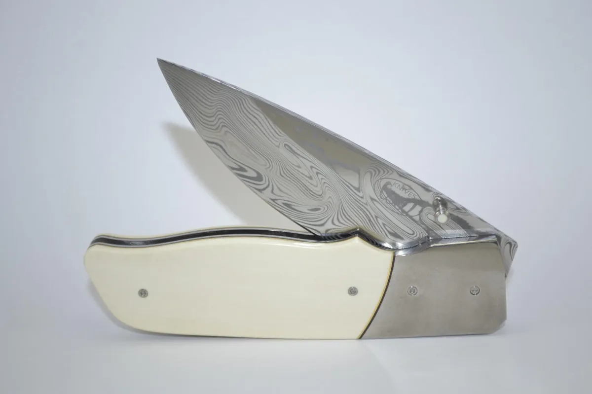 The Apex Skinner knife high-contrast macro