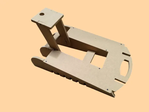 Side view of the Angry Buddhist seiza meditation chair with cushion