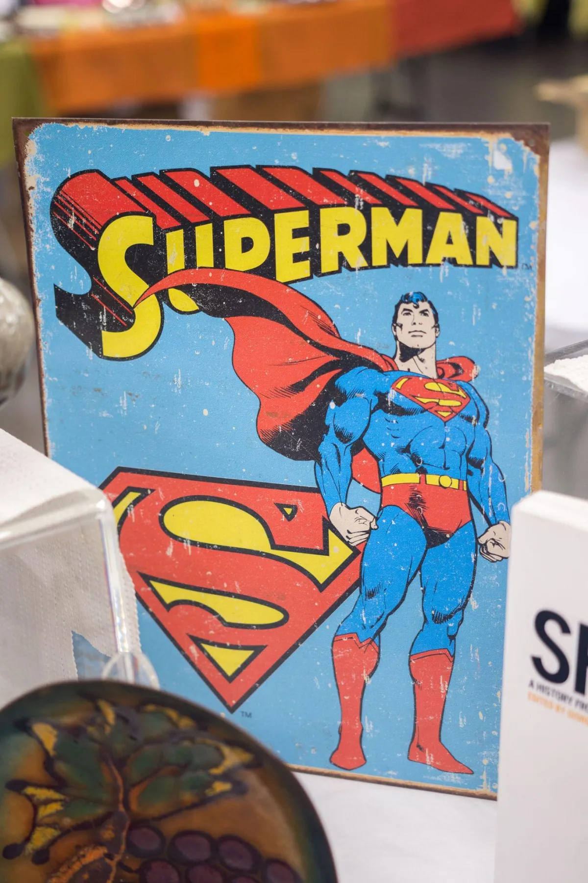 An old picture of Superman from older comics