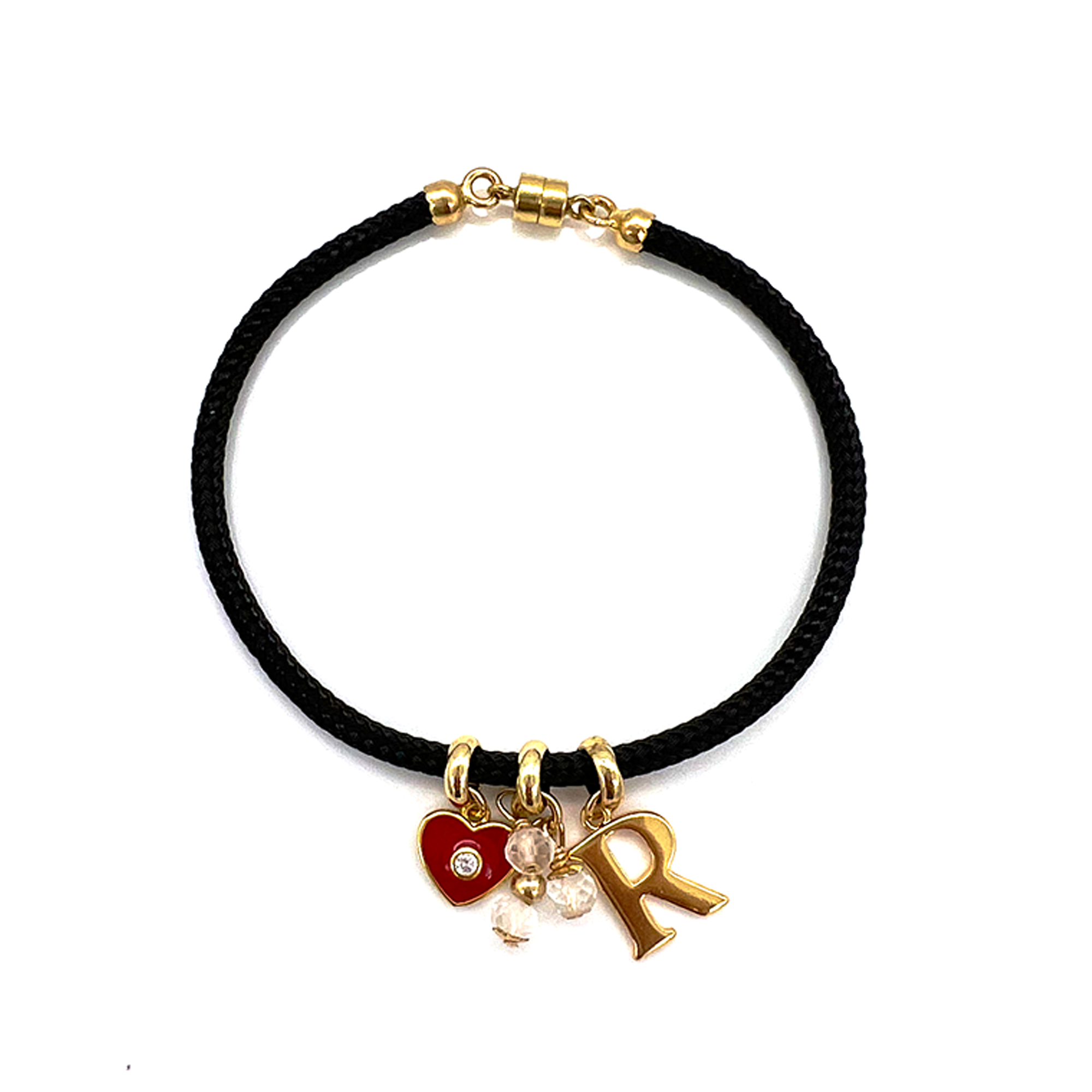 Initial Birthstone Charm Bracelet
