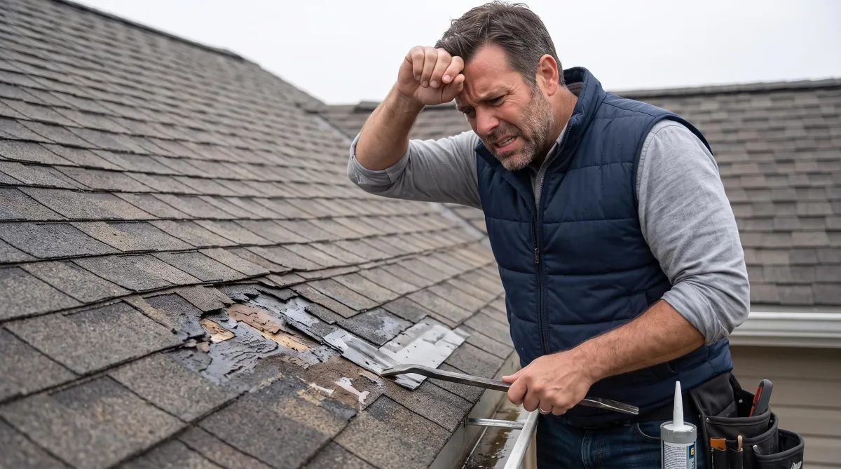 Home services professional working on site
