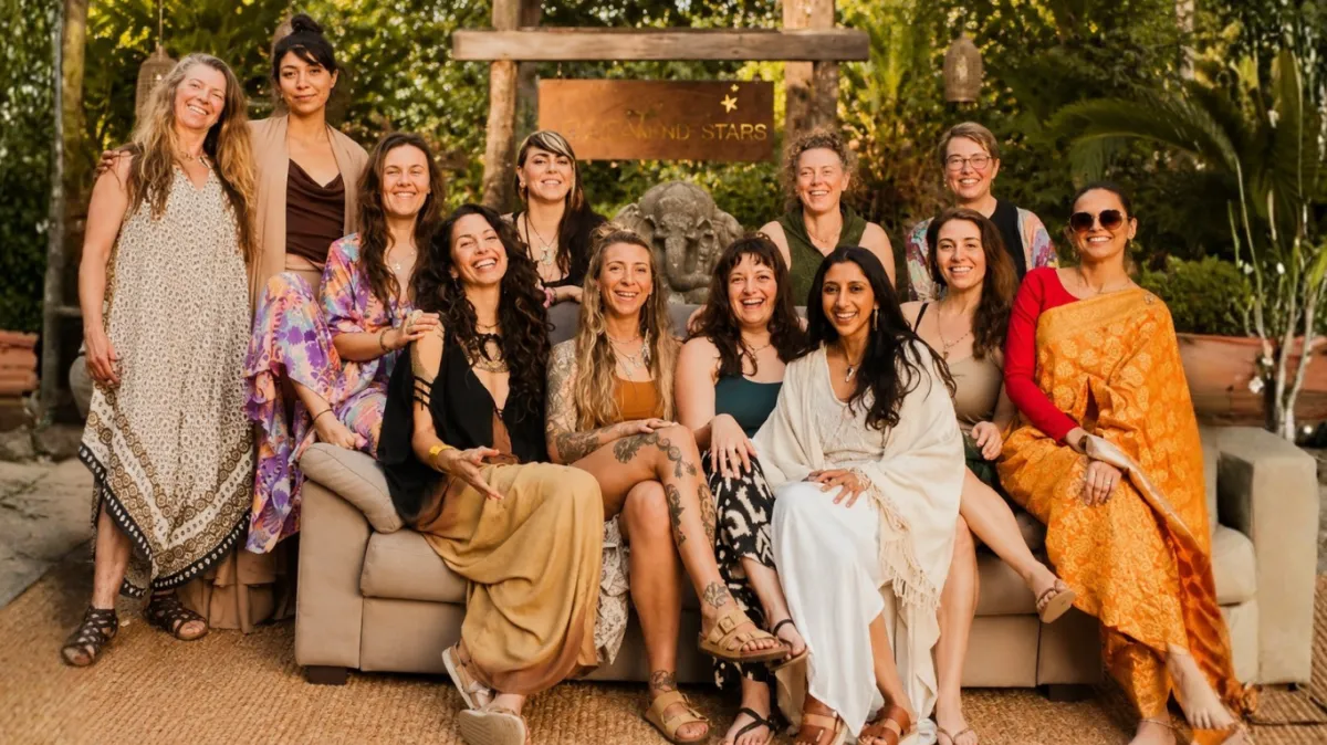 Aria Tau facilitating an intimate gathering of women