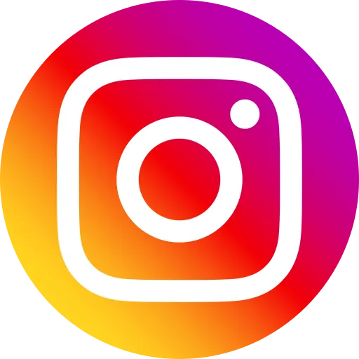 Social media icon for Instagram displayed on a blue footer background, linking to AI Wealth Hub’s social profiles.