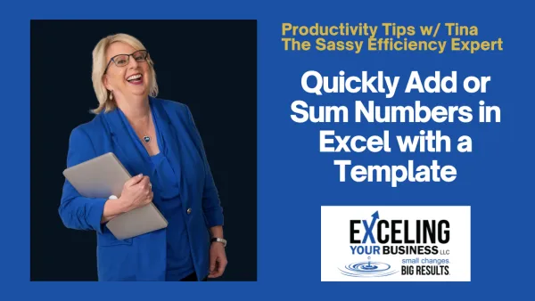 Quickly Add or Sum Numbers in Excel with a Template