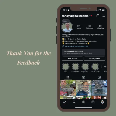 Randy Redeker Thank You for Testimonials