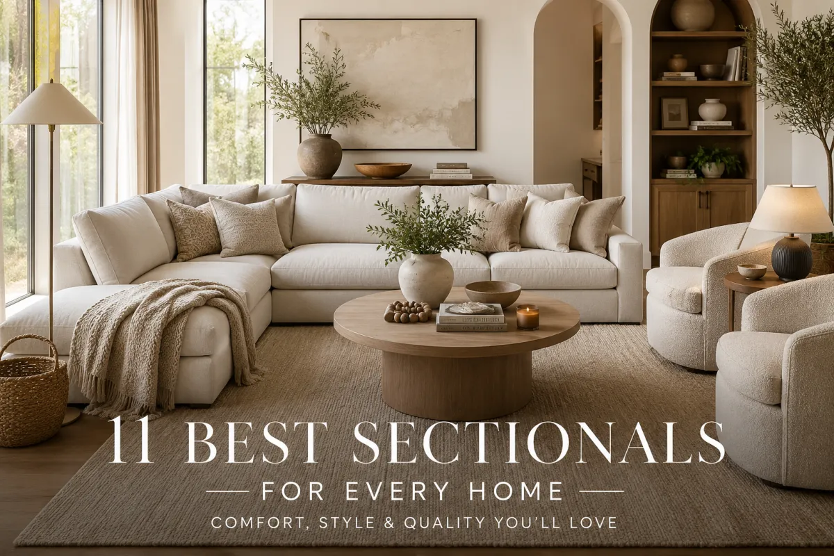 11 best sectional sofas for every home featuring designer picks for style, comfort, quality, and timeless living room inspiration.