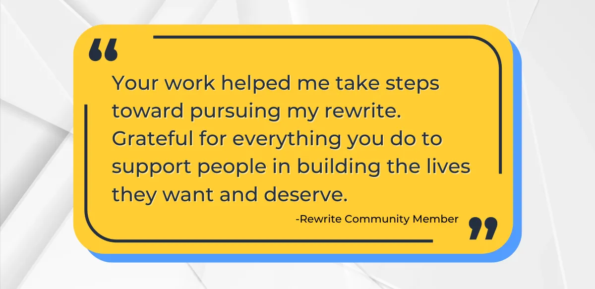 Rewrite Community Testimonial