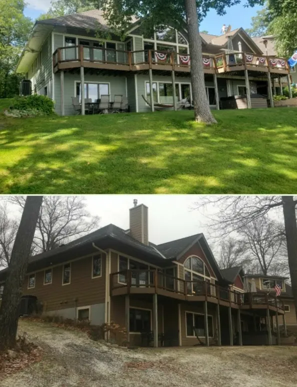 House Painters Brainerd MN complete an exterior renovation of log cabin