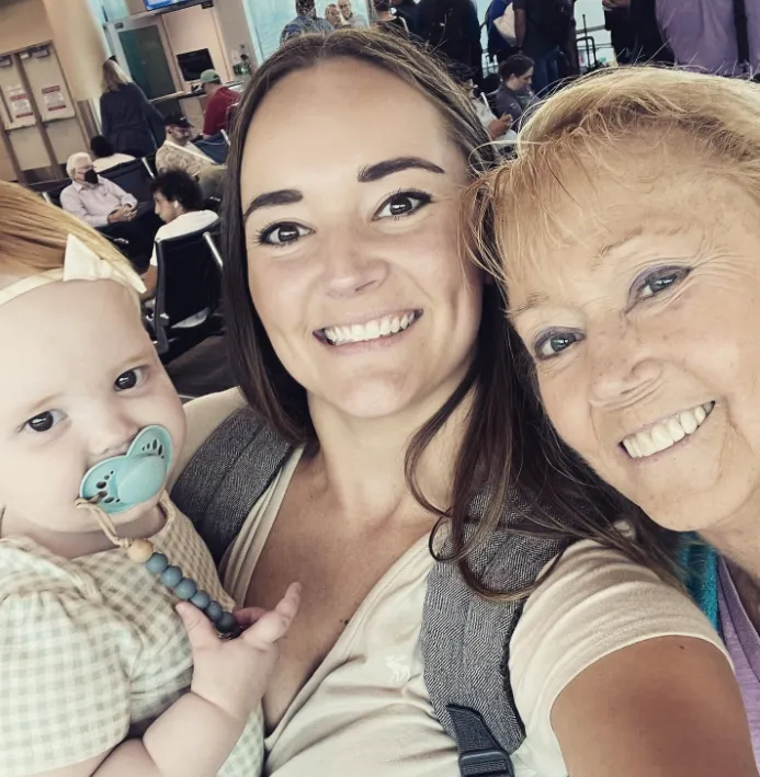 Three generations of the family together