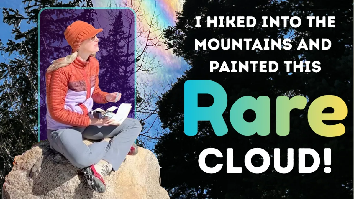 I painted a rare iridescent cloud
