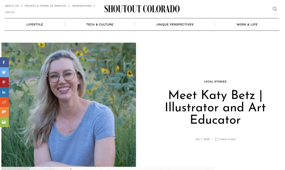 article about artist katy betz