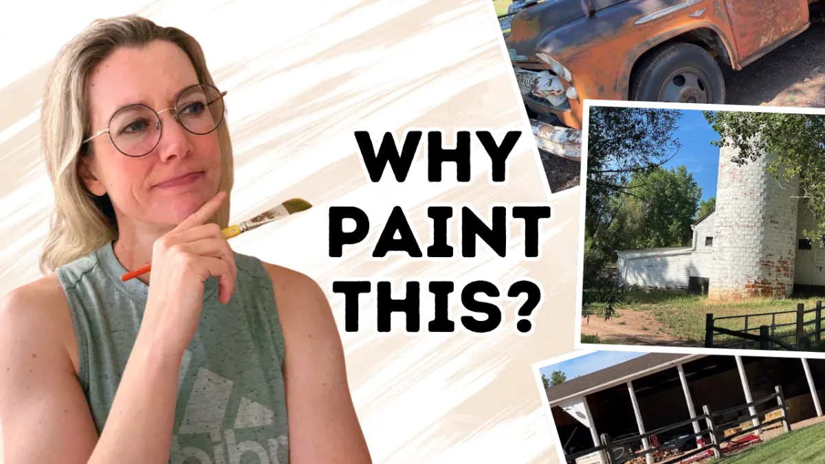 Artist deciding what and why to paint