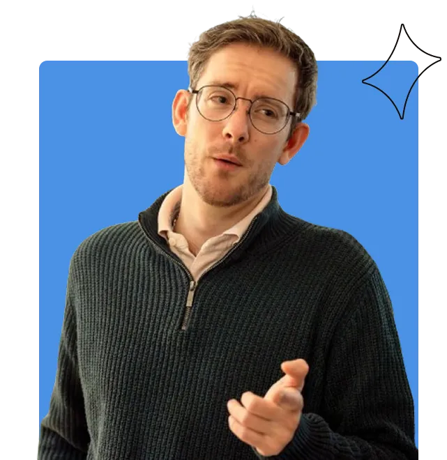 Joshua Stone speaking during a business strategy session, offering coaching and insights for founders and entrepreneurs.