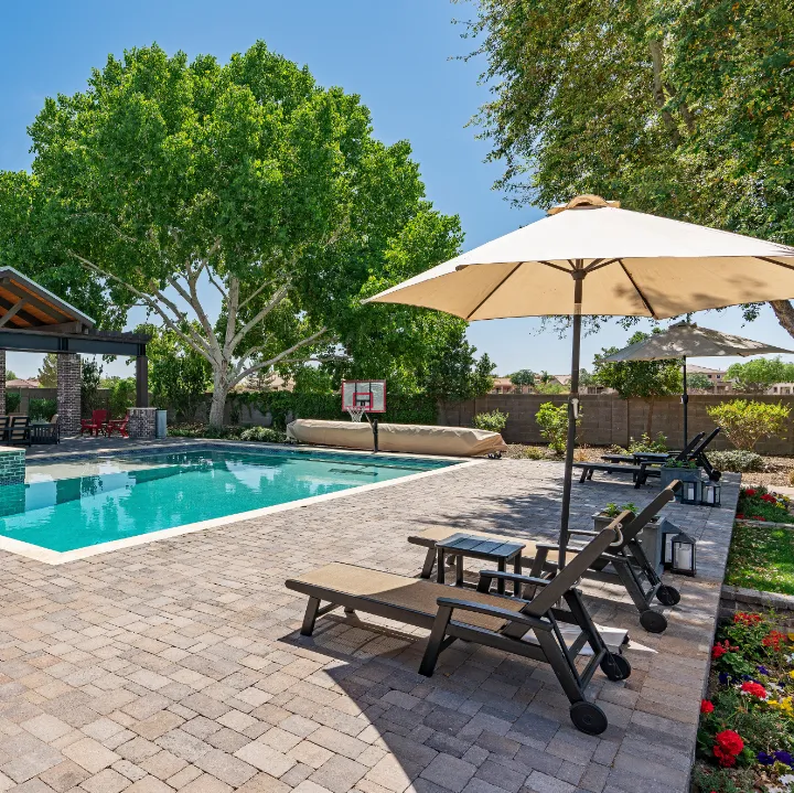 Paver pool deck