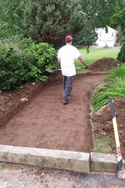Tim redoing walkway - We Buy Houses in Connecticut, Green Pear Homes, sell your house fast, cash home buyers