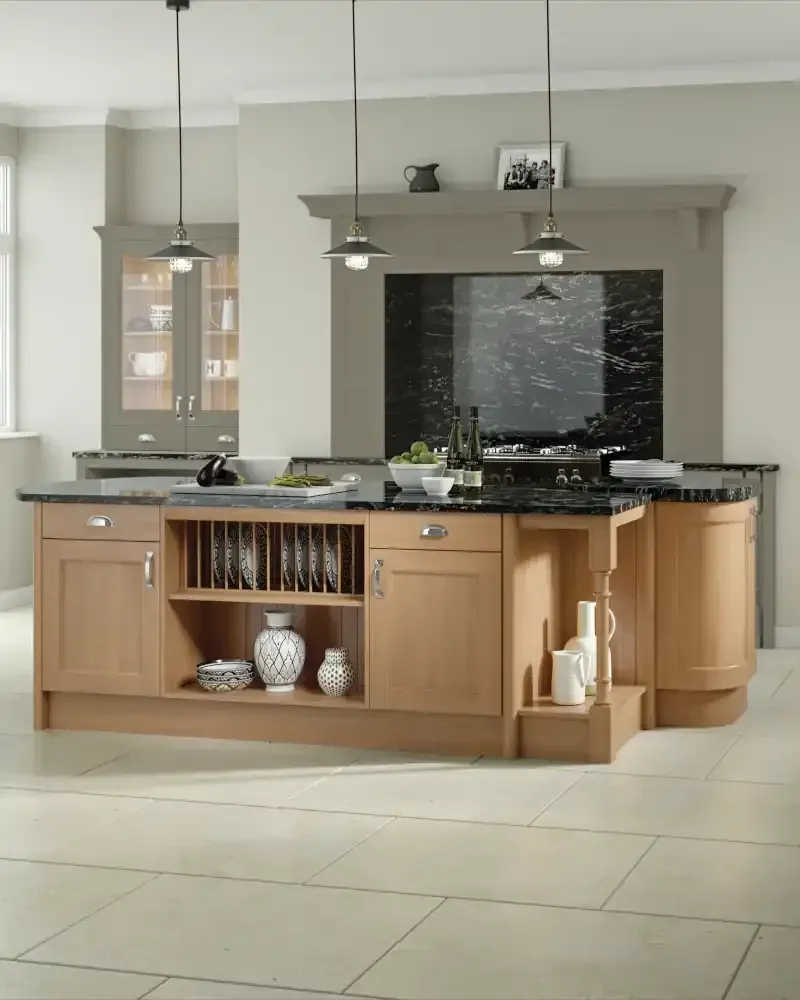 White loft kitchen with skylights, exposed beams, open wooden shelving, subway tile backsplash, and integrated range cooker by Blueprint KitchensRetryClaude can make mistakes. Please double-check responses.Research Sonnet 4