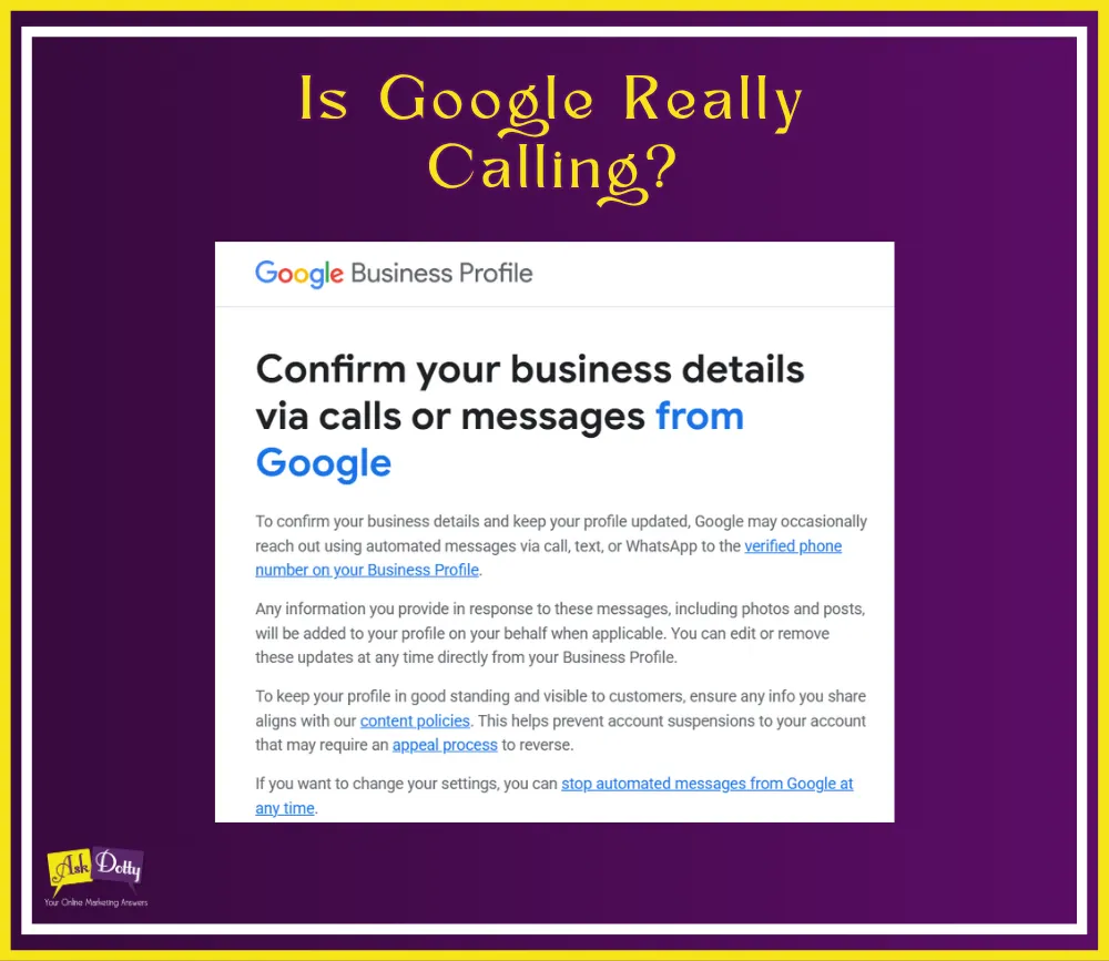 Google Business Profile Calls and Messages: What AskDotty Wants Business Owners to Know