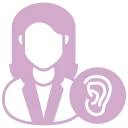 Icon indicating the practitioner is an audiologist