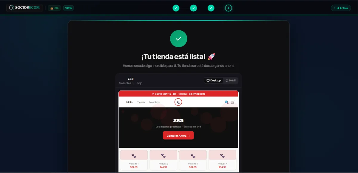 Mockup tienda terminada