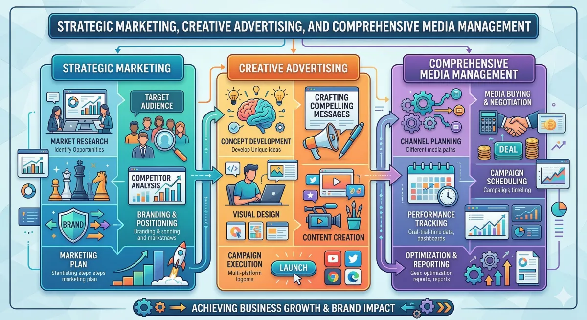 Strategic Marketing, Creative Advertising, and Comprehensive Media Management