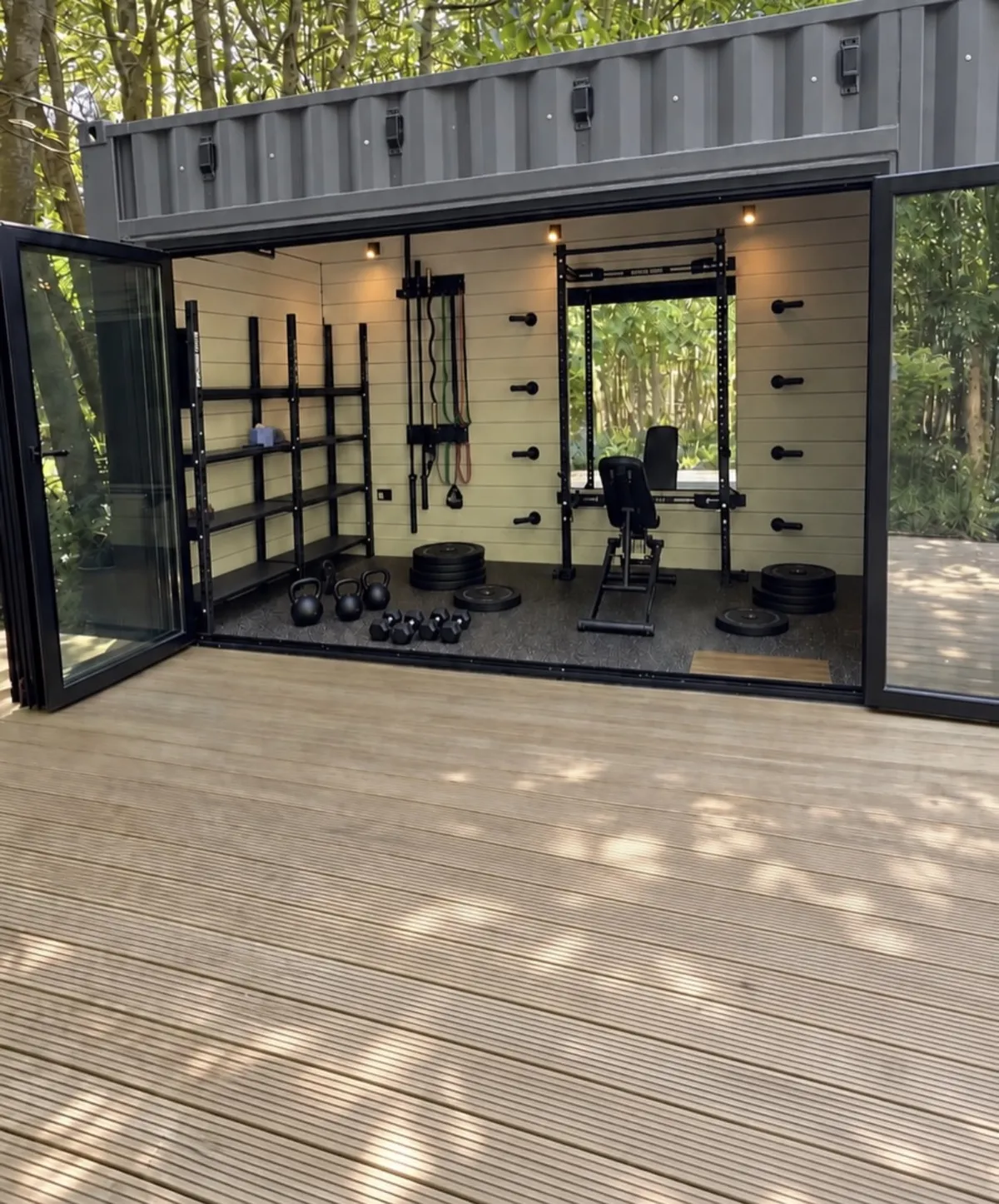 Clean and functional architectural garden structure with structured planting and modern hardscaping