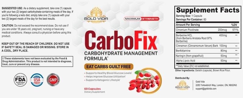 CarboFix ingredients