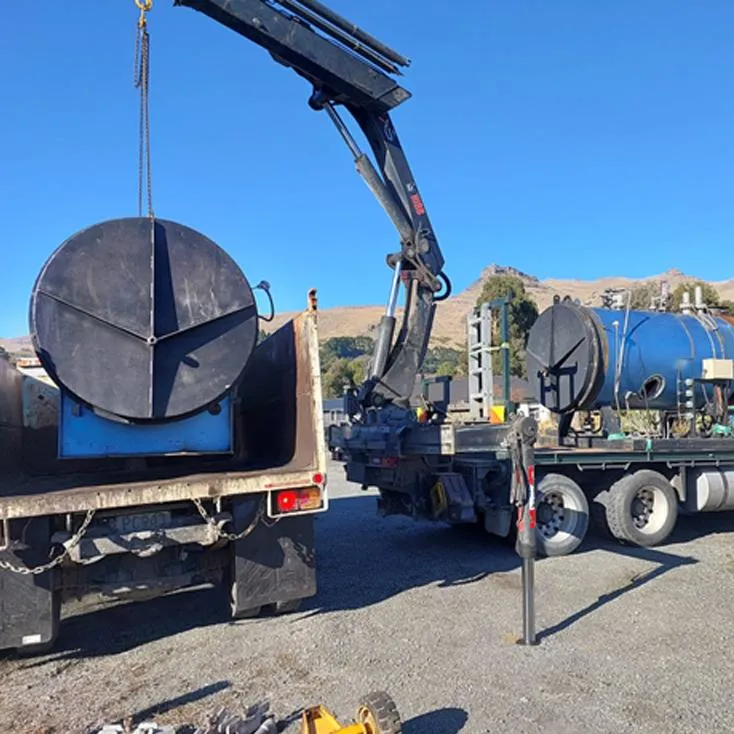 Machinery transport with Hiab operator Canterbury