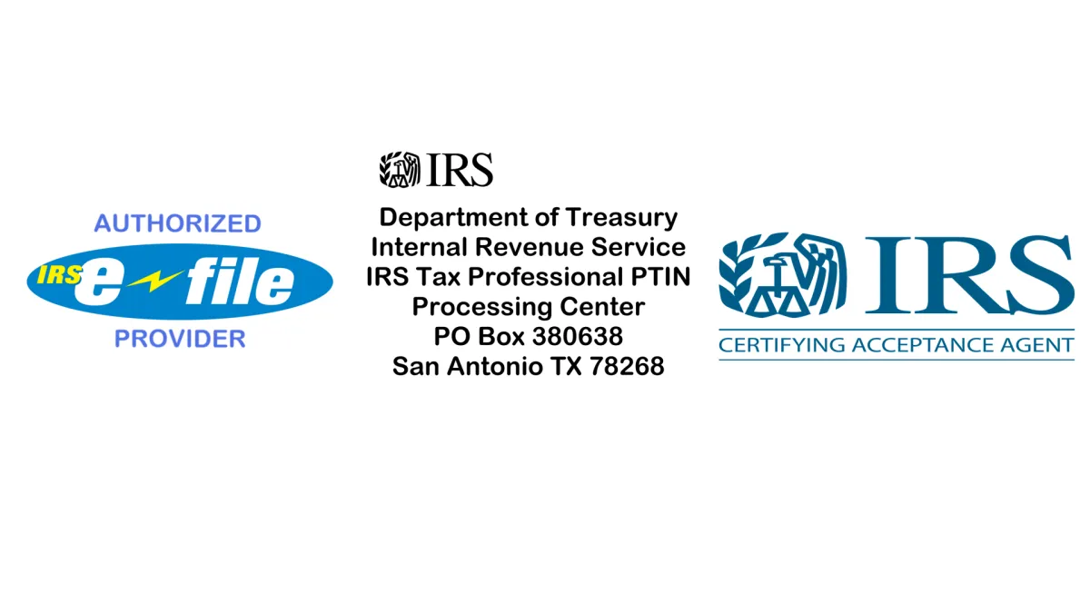 Certified,Acceptance,Agent,CAA,PTIN,Preaparer,Identification ,Number,Preparer identific