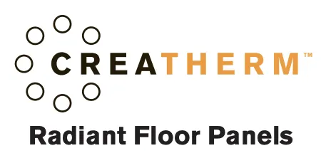 Creatherm radiant floor and wall heating panels for ICF energy-efficient homes