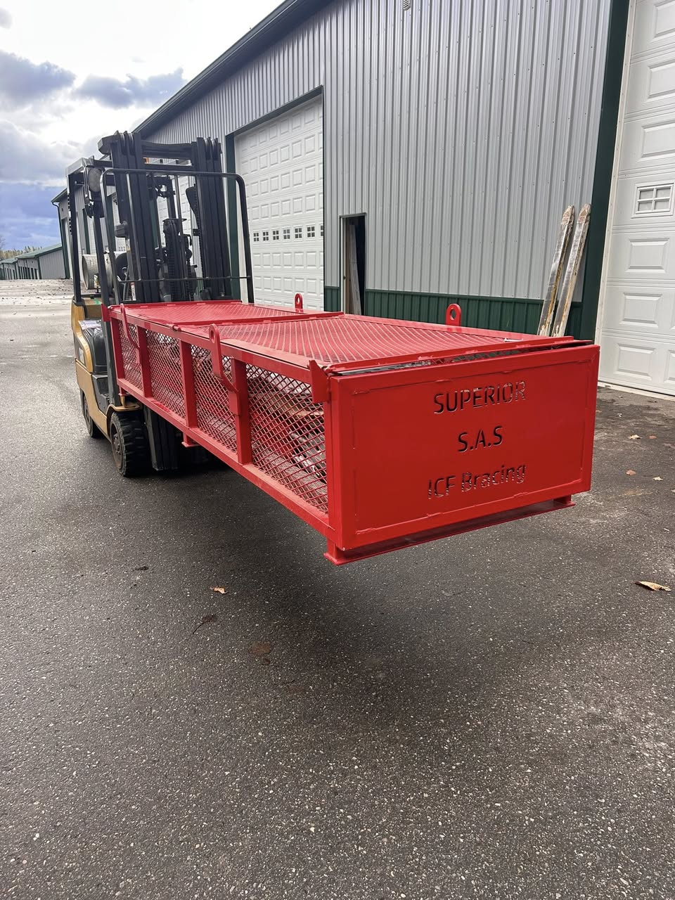 Complete Superior ICF bracing system with transport crates in Petoskey, MI