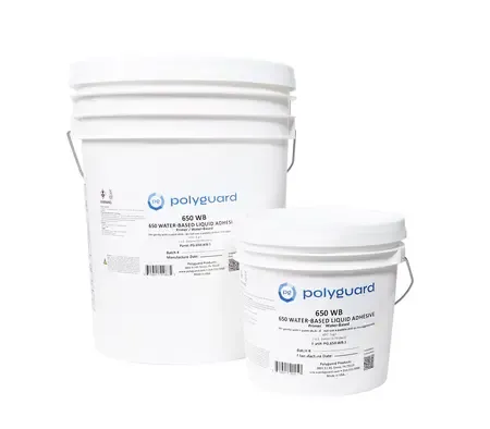 650 WB Liquid Adhesive is a water-based, rubber-based, low-tack adhesive which is specifically formulated to provide excellent adhesion