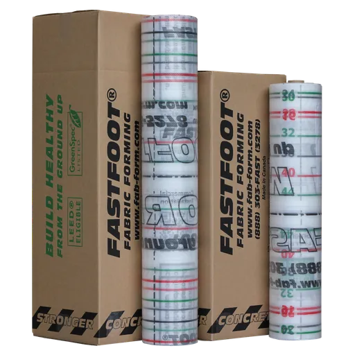 Fast-Foot fabric footing system adapts to uneven ground and is 100 times lighter than lumber