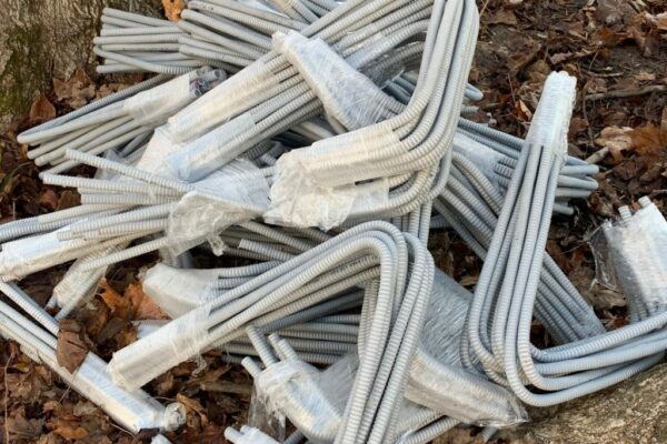 MST-BAR 90-Degree Bent fiberglass reinforcement on job site in Apollo, PA