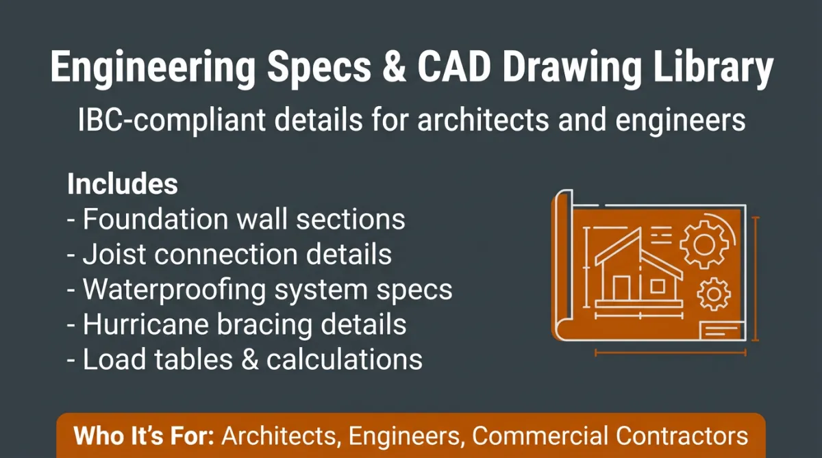 Graphic for Engineering Specifications and CAD drawing library