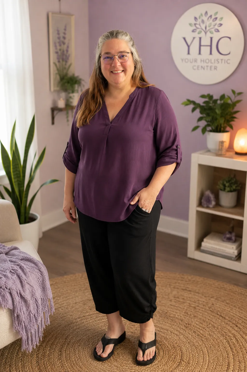 Paula, founder of Your Holistic Center, in the YHCWellness program space