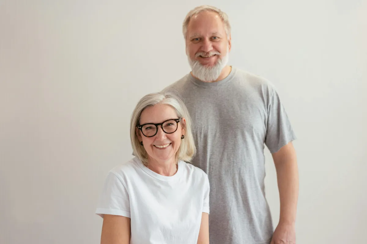 Smiling middle-aged couple