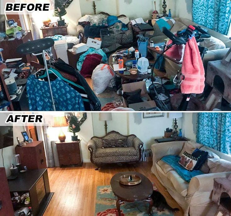 hoarding cleanup before and after home transformation decluttering service