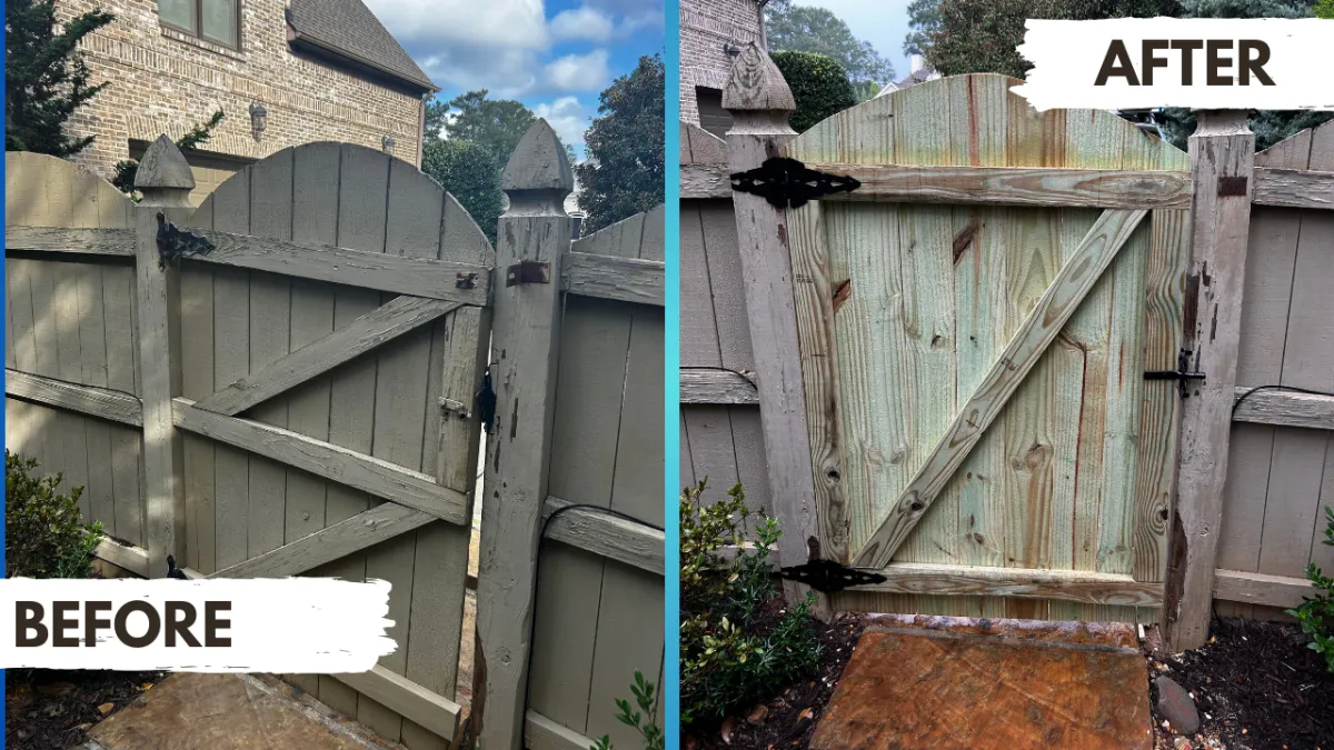 Custom wood fence gate replacement