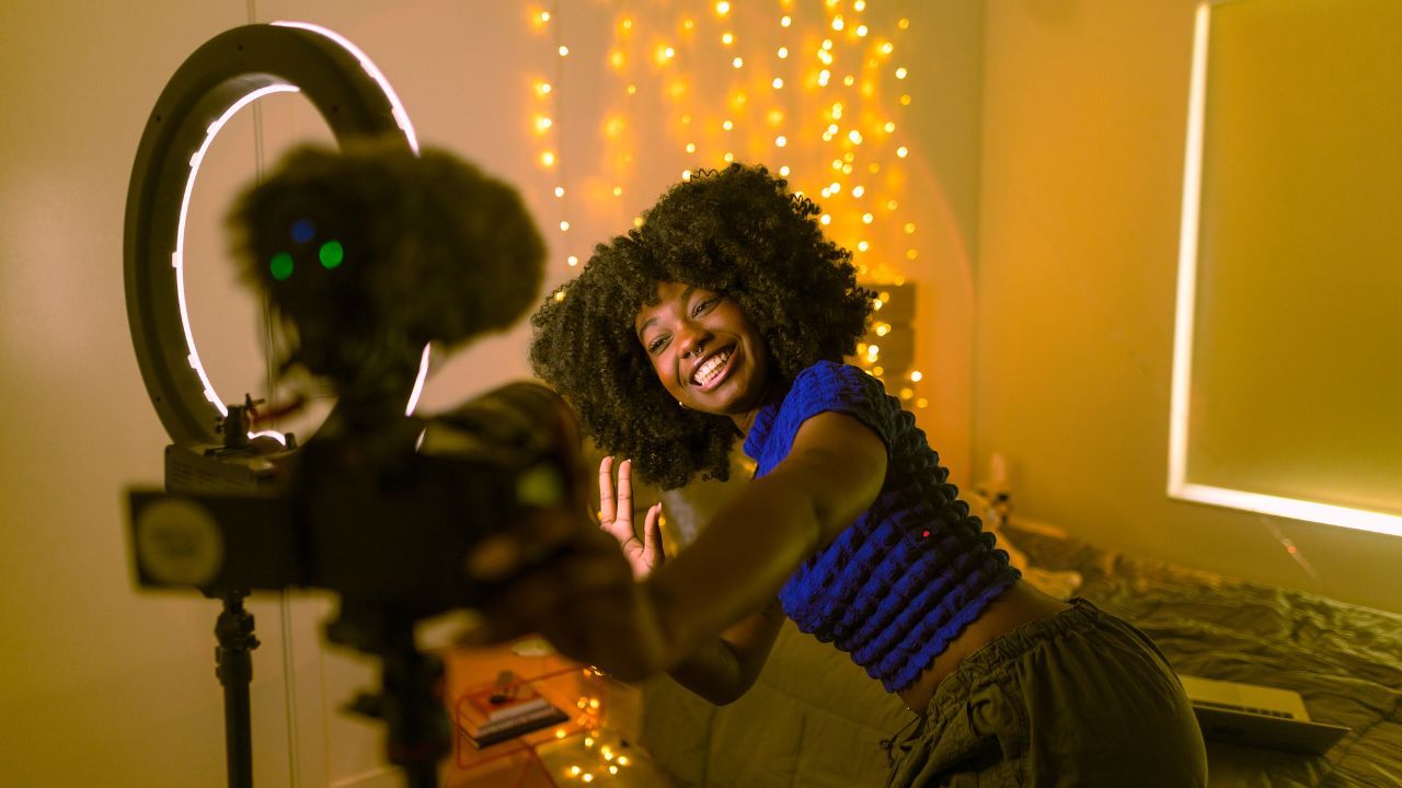 TikTok photo booth setup
